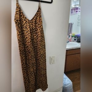 Silk leopard dress